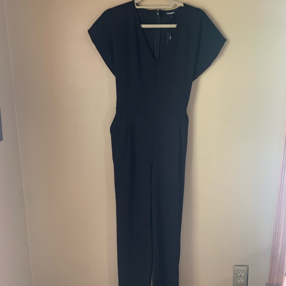 Express Black Zip Up Jumpsuit